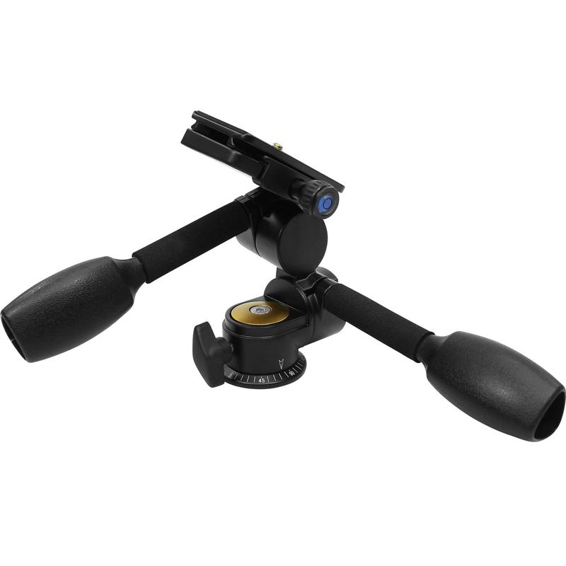 Omegon Pro aluminium tripod + 3-way-panheads Pro PD80 tripod pan-head