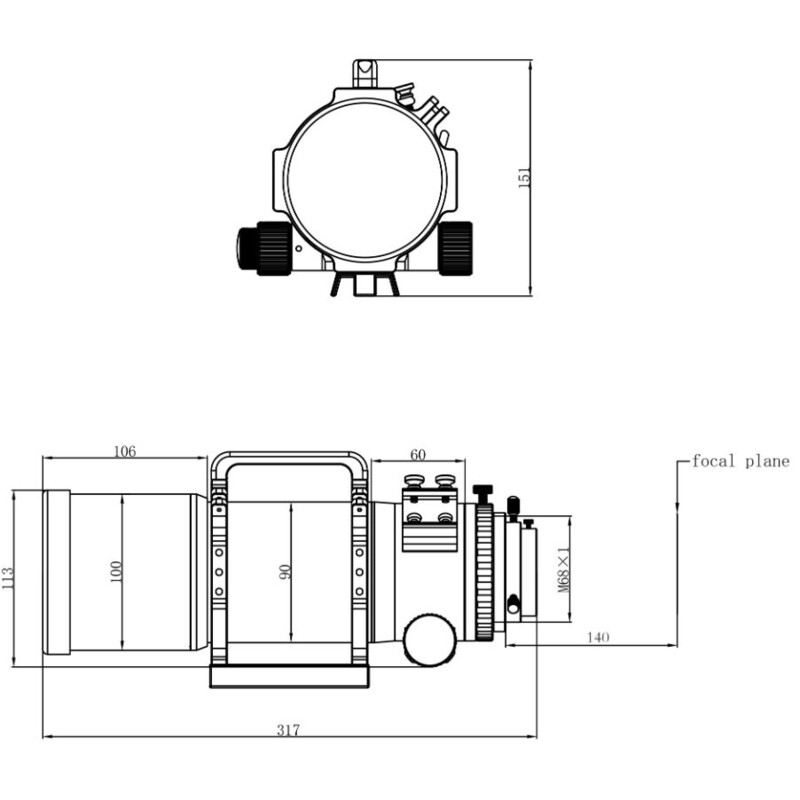 Lunette apochromatique Omegon Apochromatischer Refraktor Pro APO AP 72/400 Quintuplet OTA