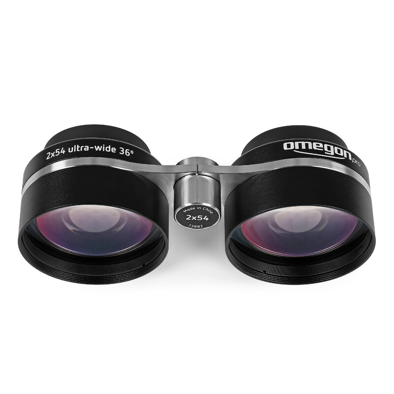 Omegon Binóculo Fernglas 2x54 für Sternfeldbeobachtung + 2 Pro UHC Filter M56