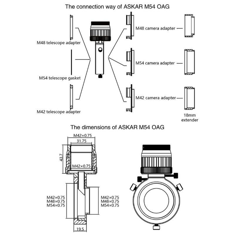 Askar Guida fuori asse Off-Axis-Guider T2/M48/M54