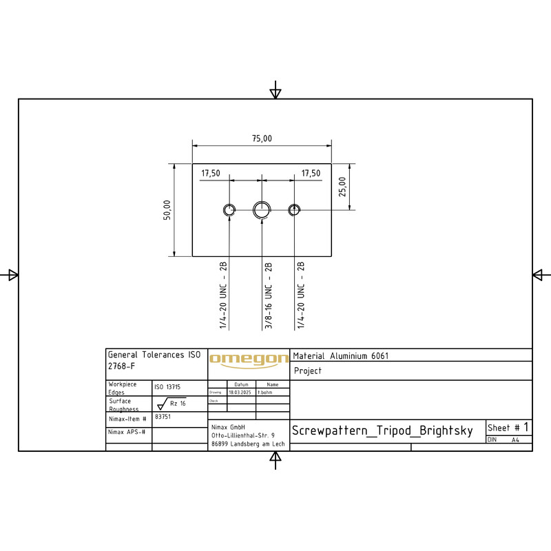 Omegon Binoclu Brightsky 22x70 - 45°