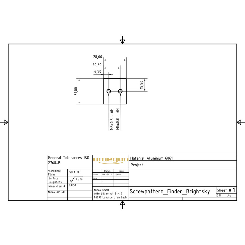 Omegon Verrekijkers Fernglas Brightsky 30x100 - 45°