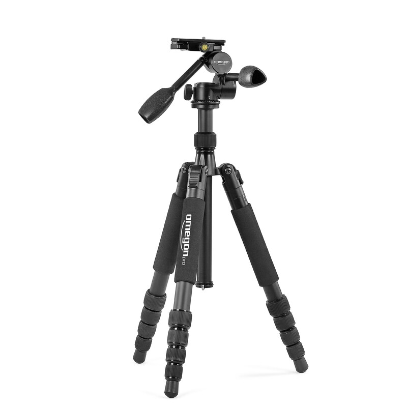 Omegon Treppiede in alluminio Pro + Testa panoramica per cavalletto Pro PD80