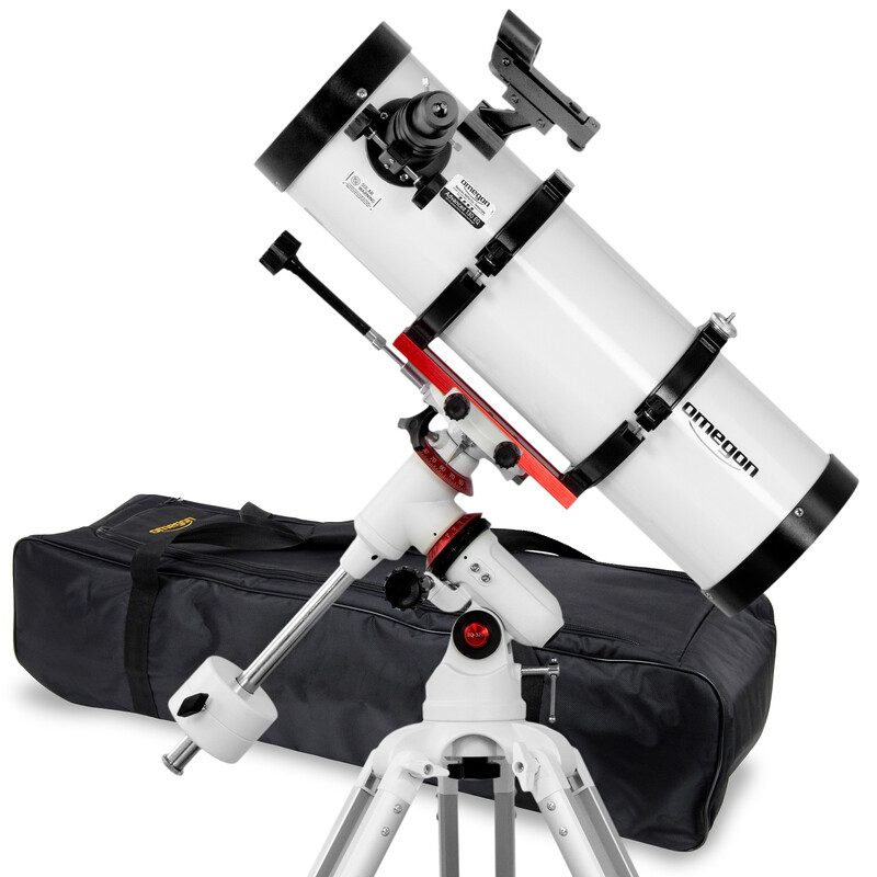 Omegon Telescop Teleskop Advanced 130/650 EQ-320 + Geanta de transport pentru tuburi/optici de 5"